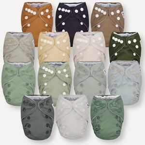 Reusable Cloth Diapers Set - Assorted Colors